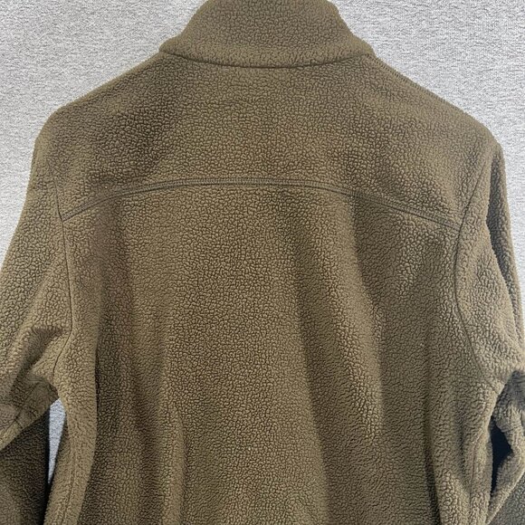 Columbia Sherpa Jacket Women M Olive Green Fleece Full Zip Oversized Outdoor - Picture 8 of 10
